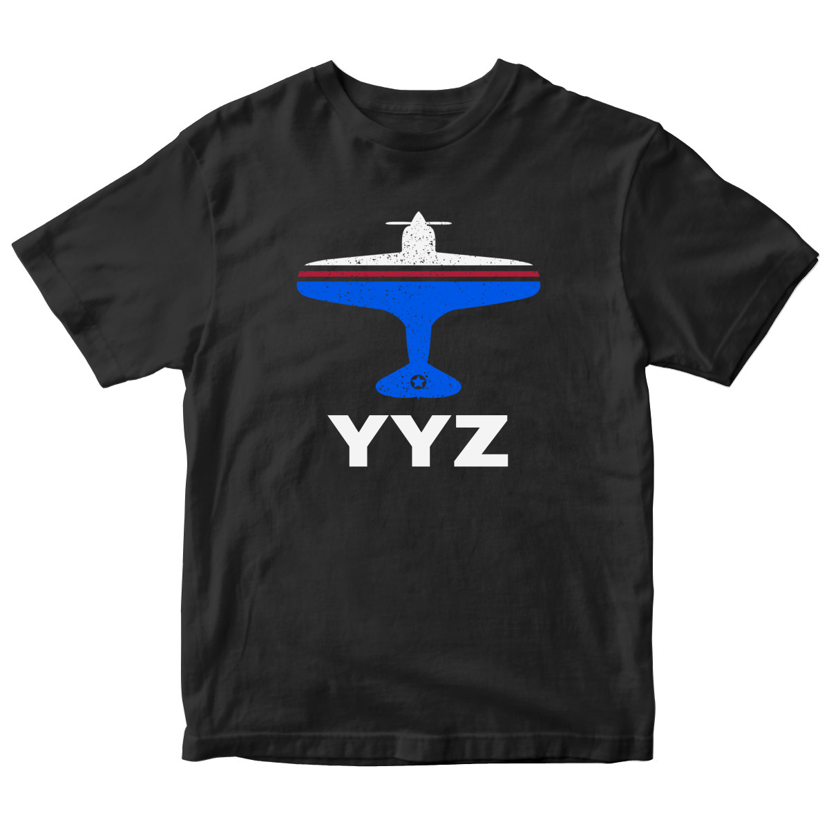 Fly Toronto YYZ Airport Kids T-shirt | Black