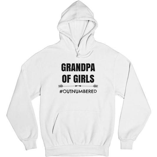 Grandpa of Girls Unisex Hoodie | White