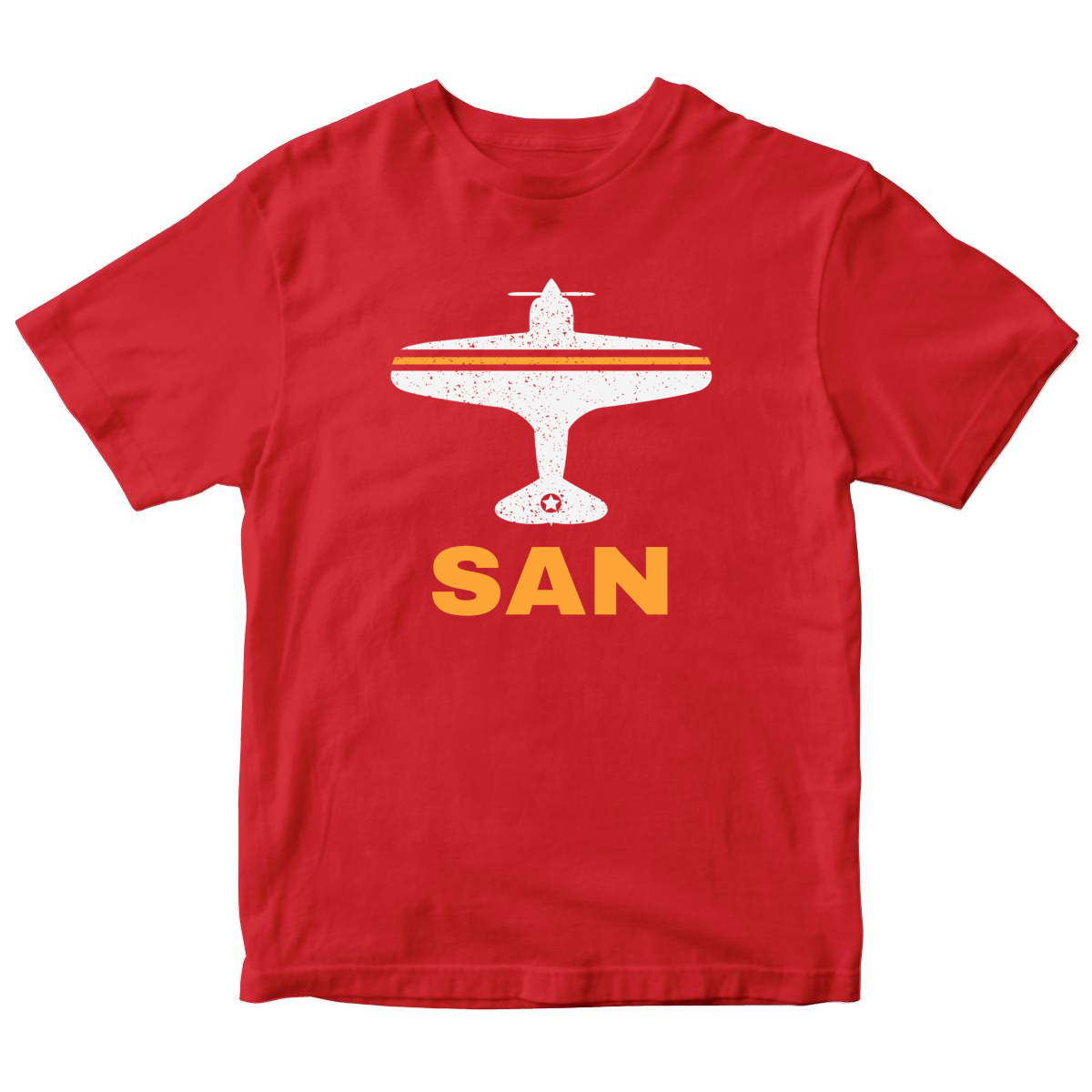 Fly San Diego SAN Airport Kids T-shirt | Red