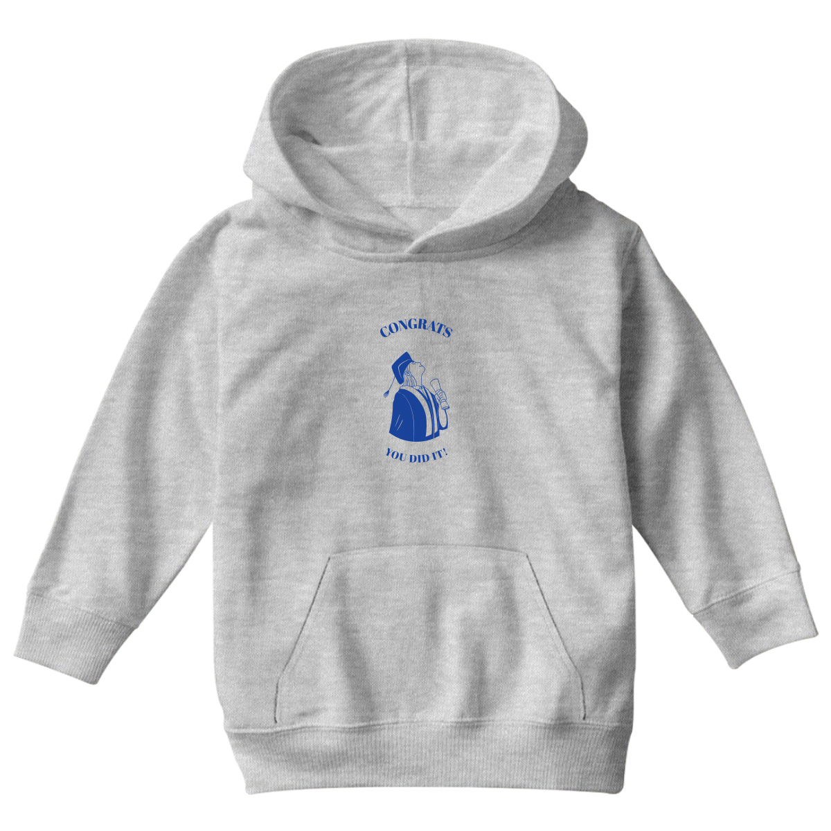 Congrats You Did It! Kids Hoodie | Gray