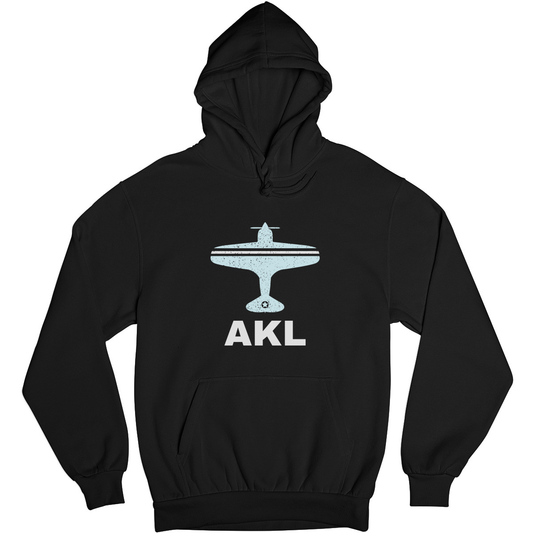 Fly Auckland AKL Airport Unisex Hoodie | Black