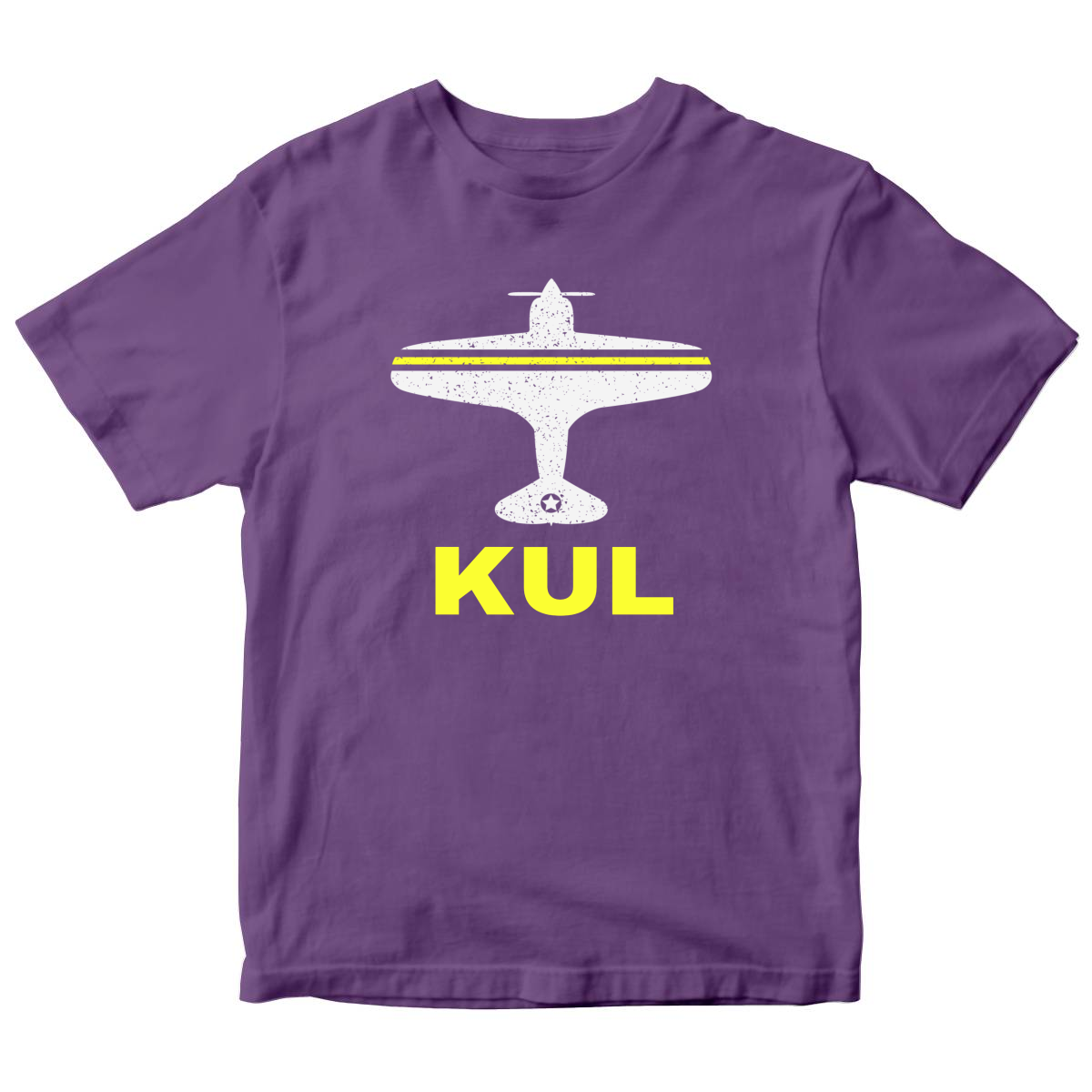 Fly Kuala Lumpur KUL Airport Kids T-shirt | Purple