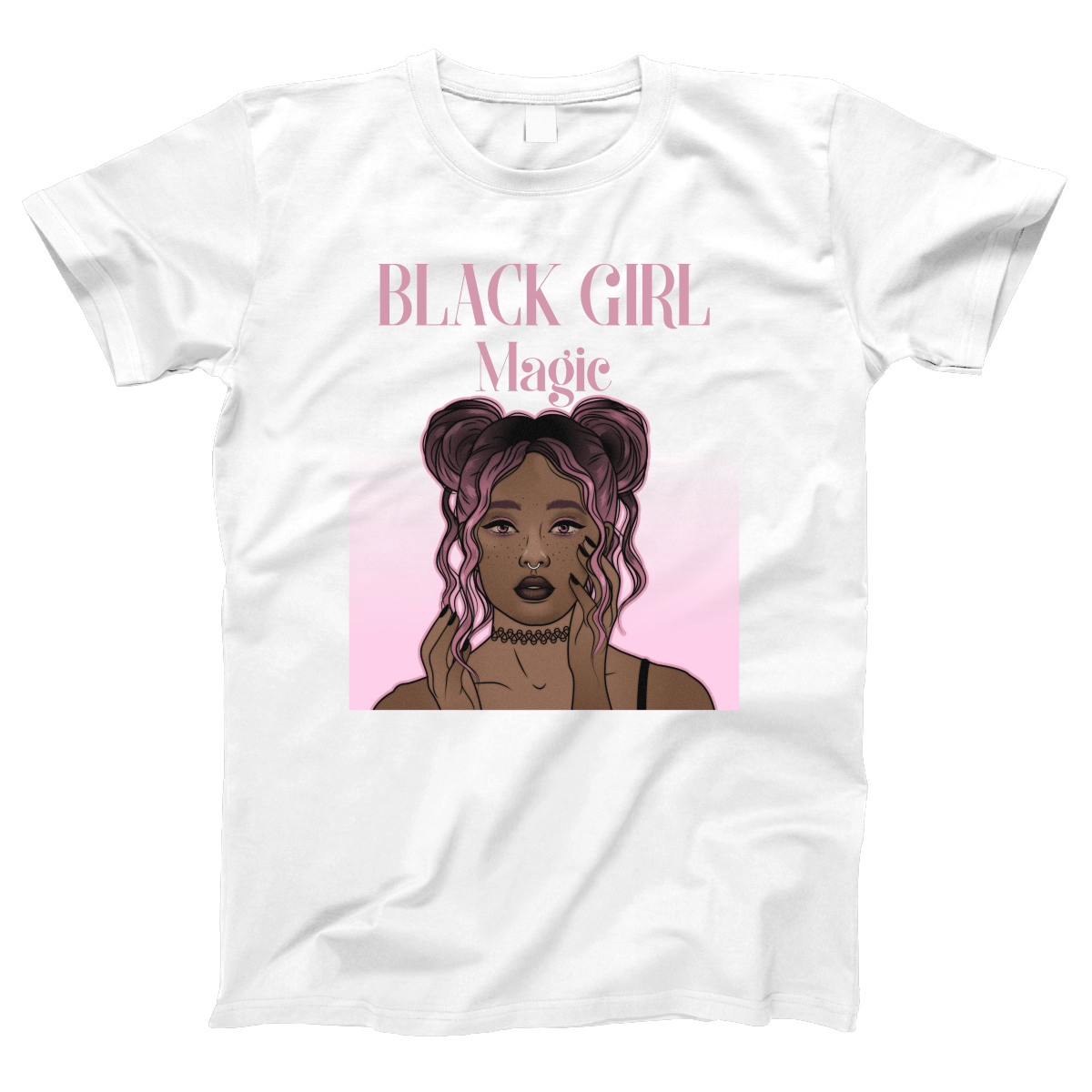 Black Girl Magic Women's T-shirt | White