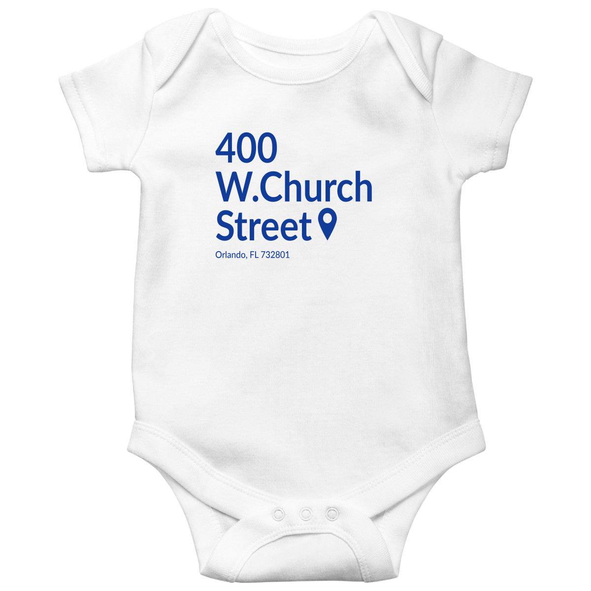Orlando Basketball Stadium Baby Bodysuits | White
