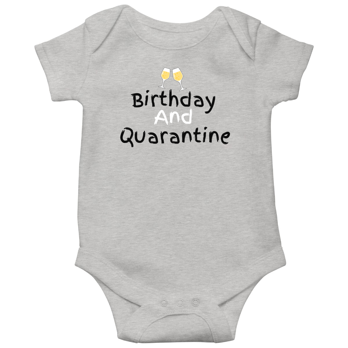 Birthday and Quarantine Baby Bodysuits | Gray