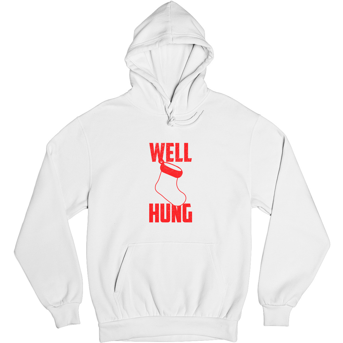Well Hung Unisex Hoodie | White