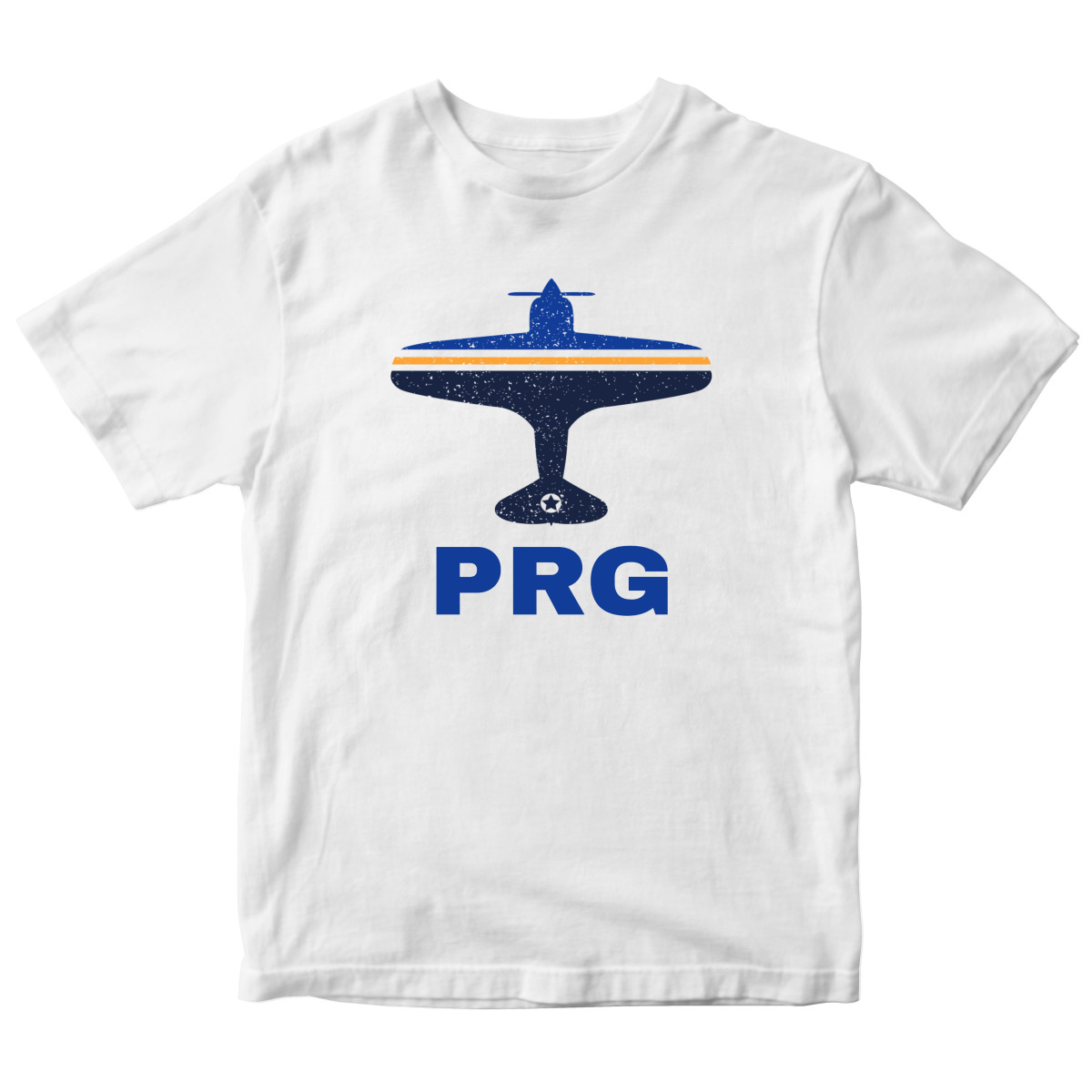 Fly Prague PRG Airport Kids T-shirt | White