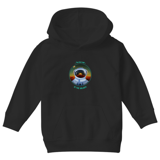 The best dad in the galaxy Kids Hoodie | Black