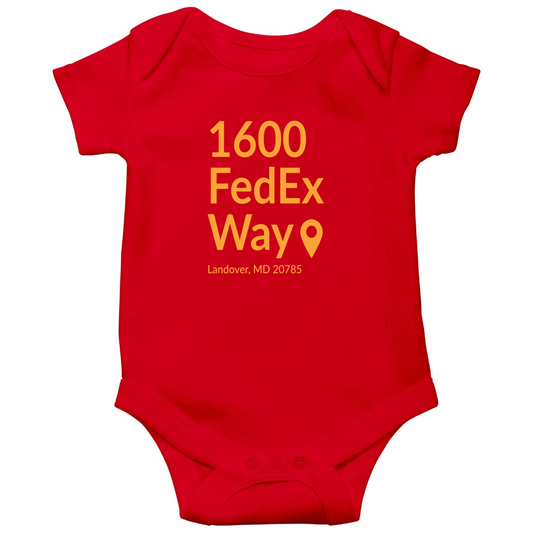 Washington D.C. Football Stadium  Baby Bodysuits | Red