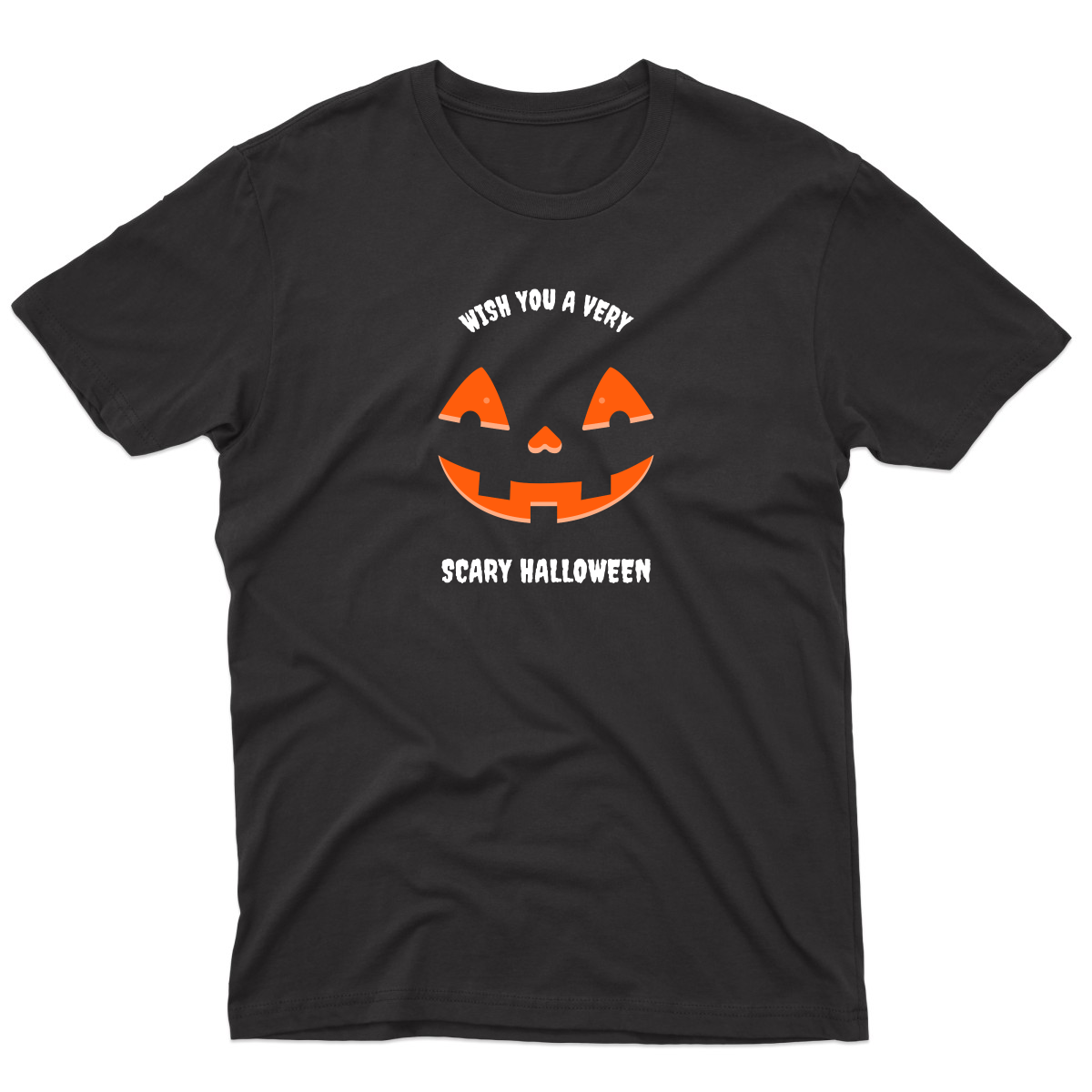 Wish You a Very Scary Halloween Men's T-shirt | Black