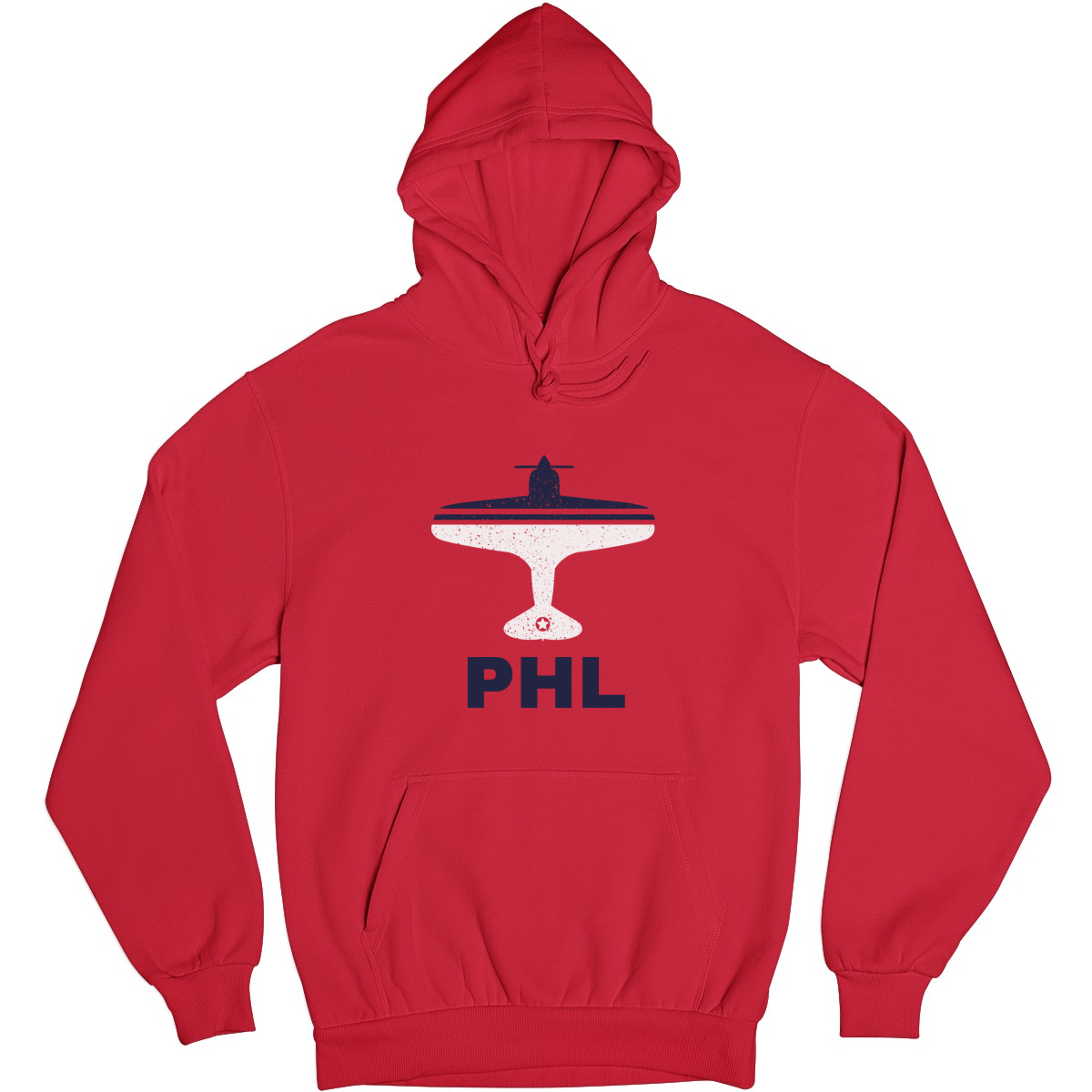 Fly Philadelphia PHL Airport Unisex Hoodie | Red