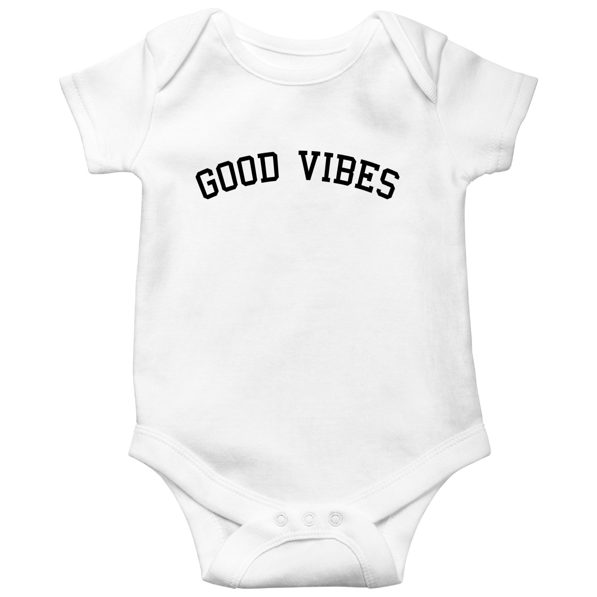 Good Vibes Baby Bodysuits | White