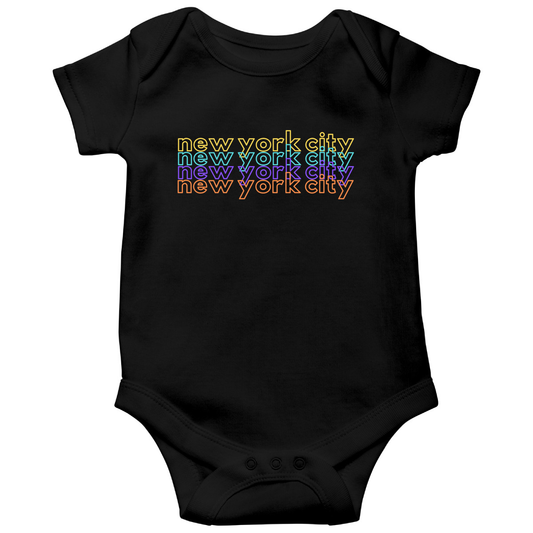 New York City Baby Bodysuit | Black