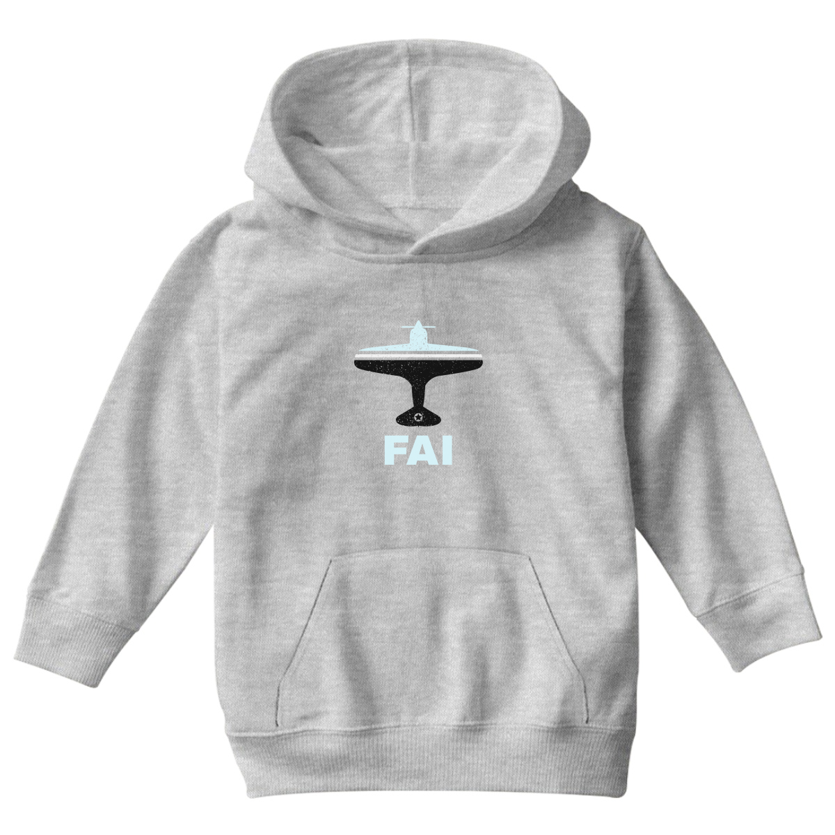 Fly Fairbanks FAI Airport Kids Hoodie | Gray