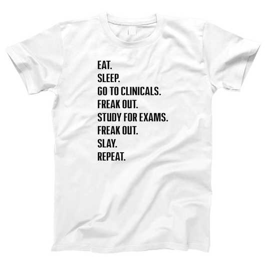 Nursing Student Routine Women's T-shirt | White