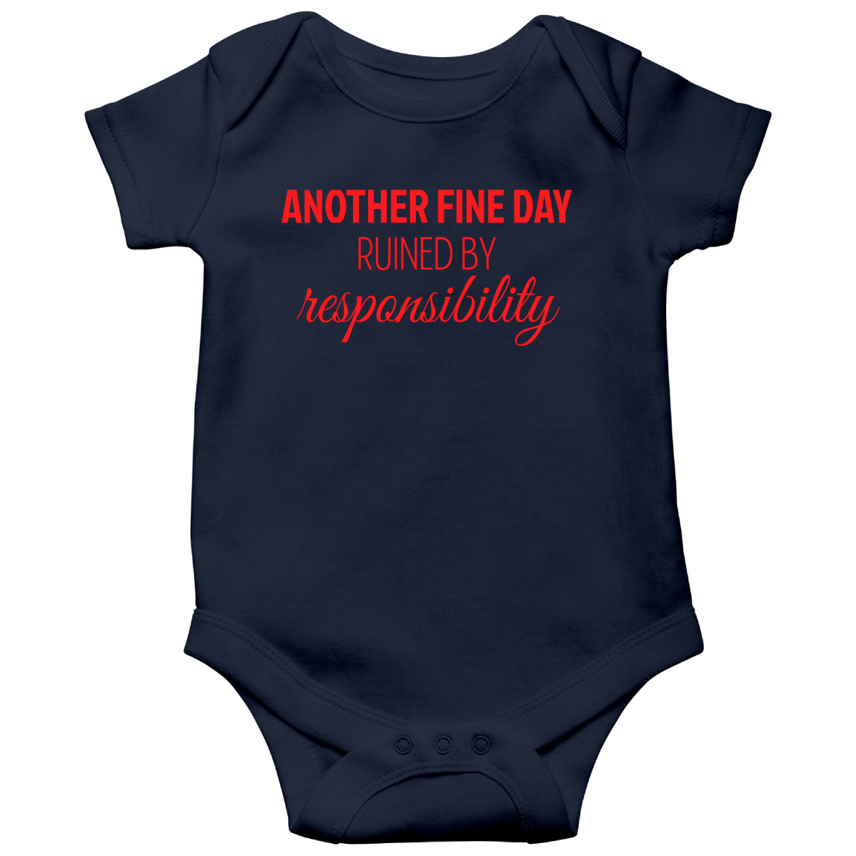 Another Fine Day Baby Bodysuits | Navy
