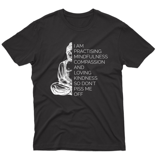 Funny Yoga  Men's T-shirt | Black