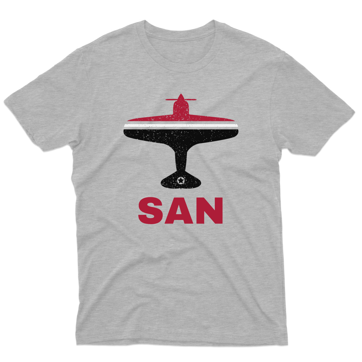 Fly San Diego SAN Airport Men's T-shirt | Gray