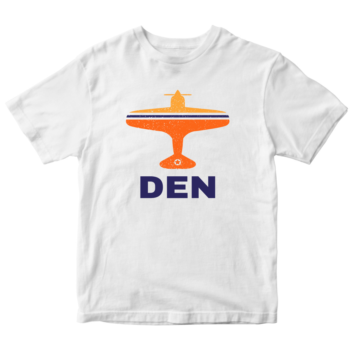 Fly Denver DEN Airport Kids T-shirt | White