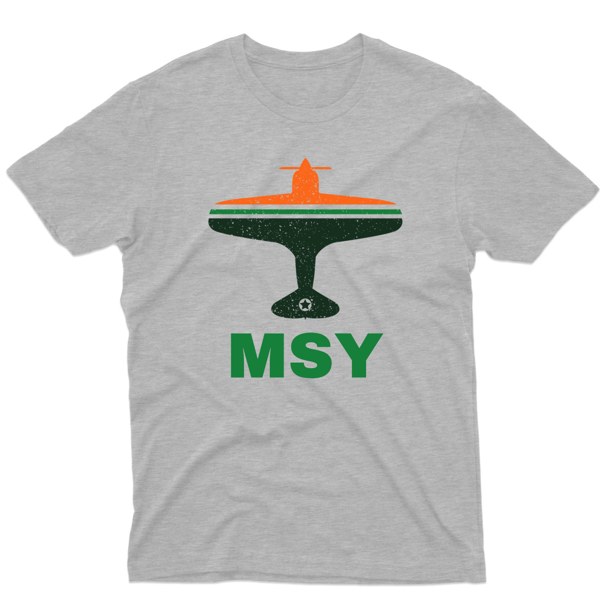 Fly New Orleans MSY Airport Men's T-shirt | Gray