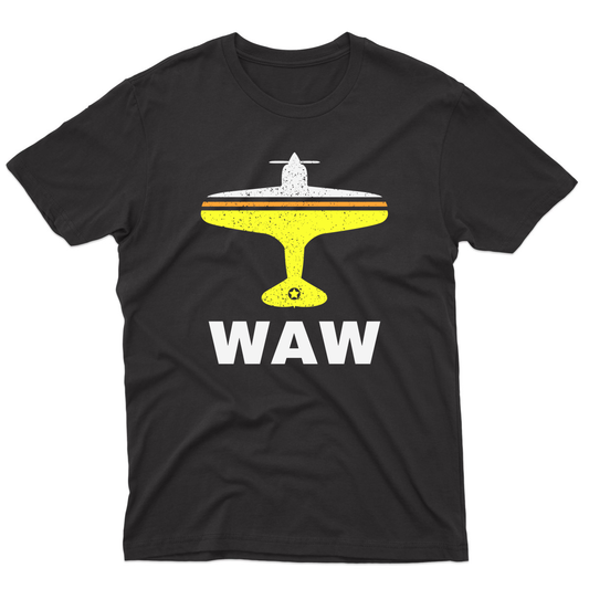 Fly Warsaw WAW Airport Men's T-shirt | Black