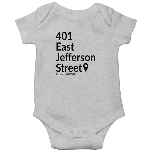 Arizona Baseball Stadium Baby Bodysuits | Gray