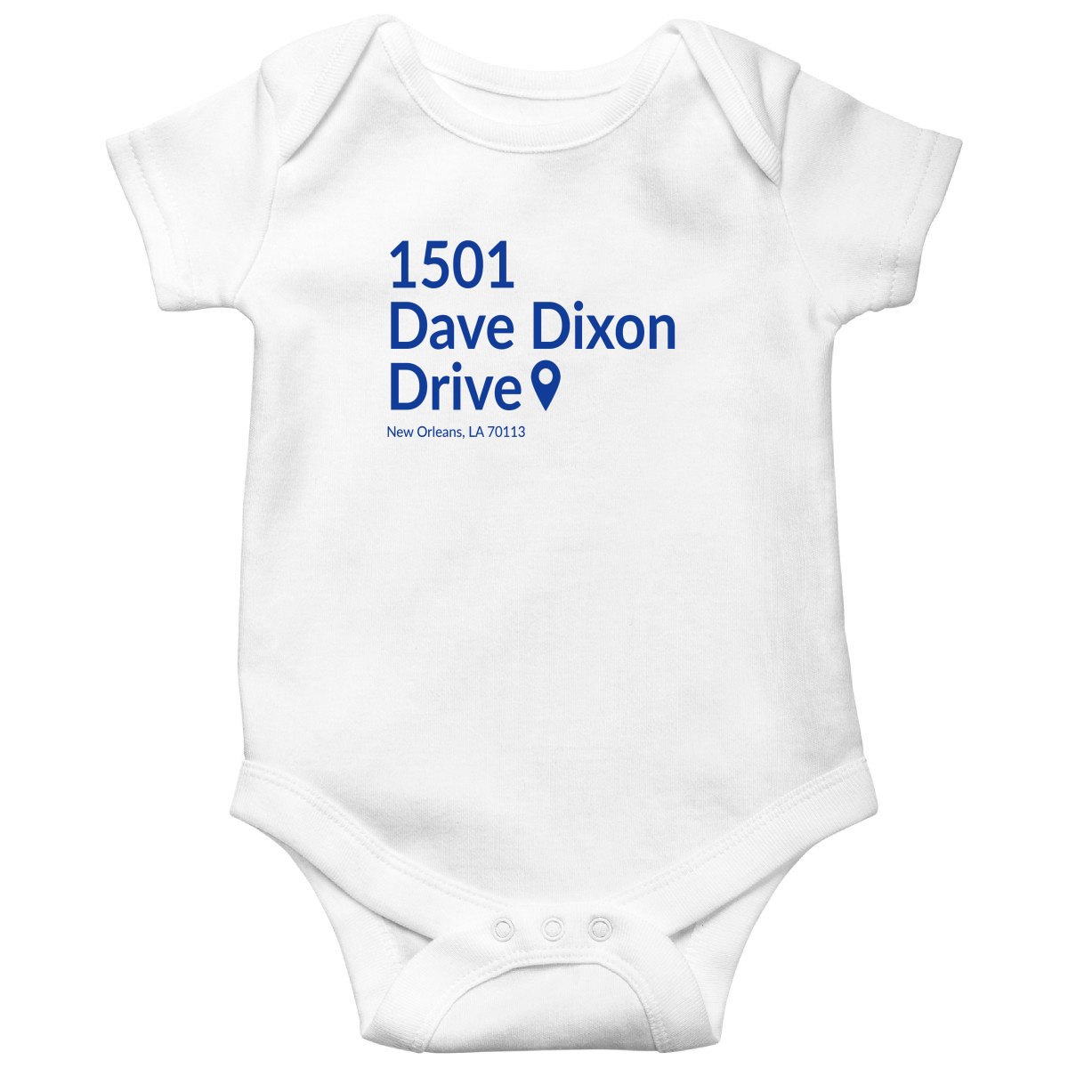 New Orleans Basketball Stadium Baby Bodysuits | White