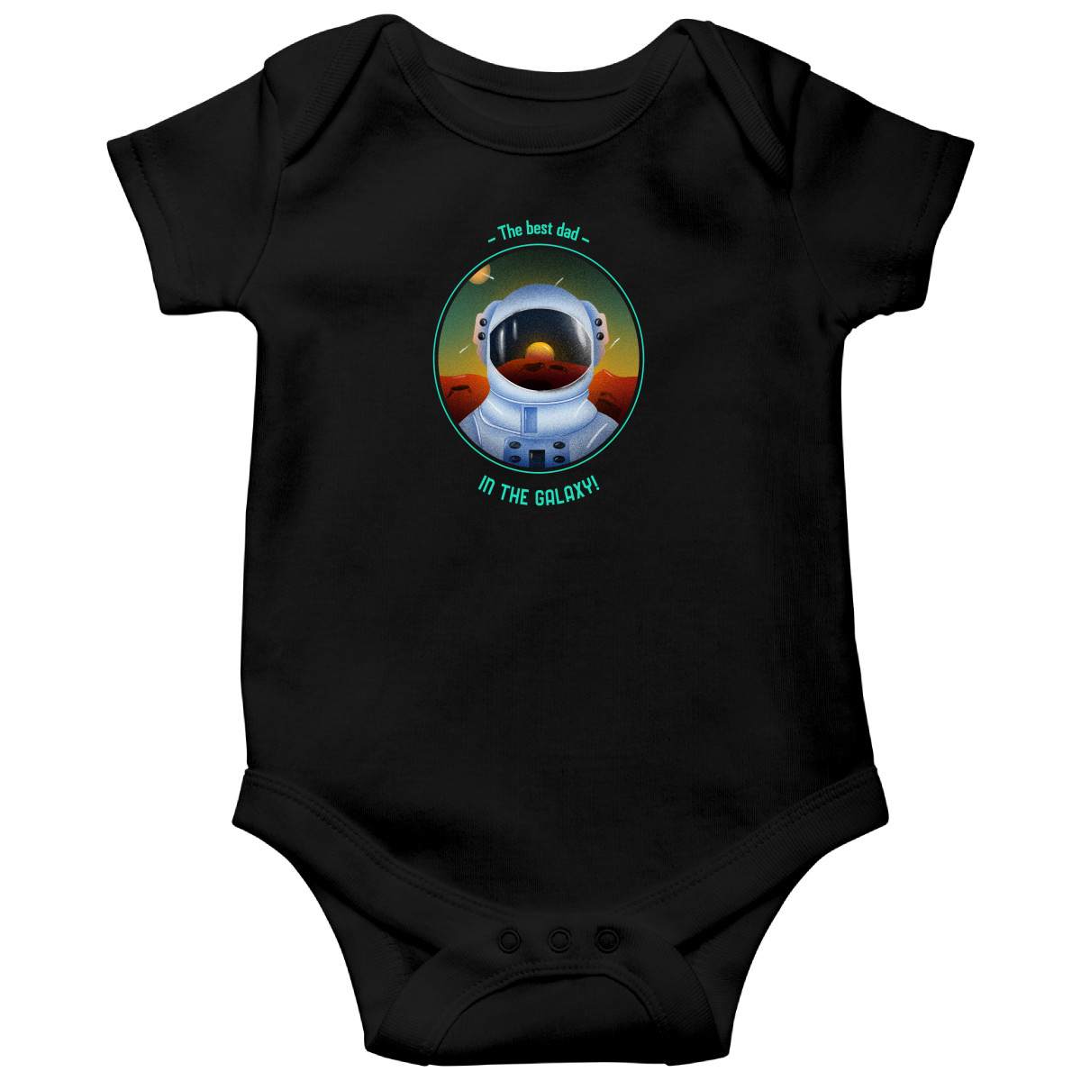 The Best Dad in the Galaxy Baby Bodysuits | Black