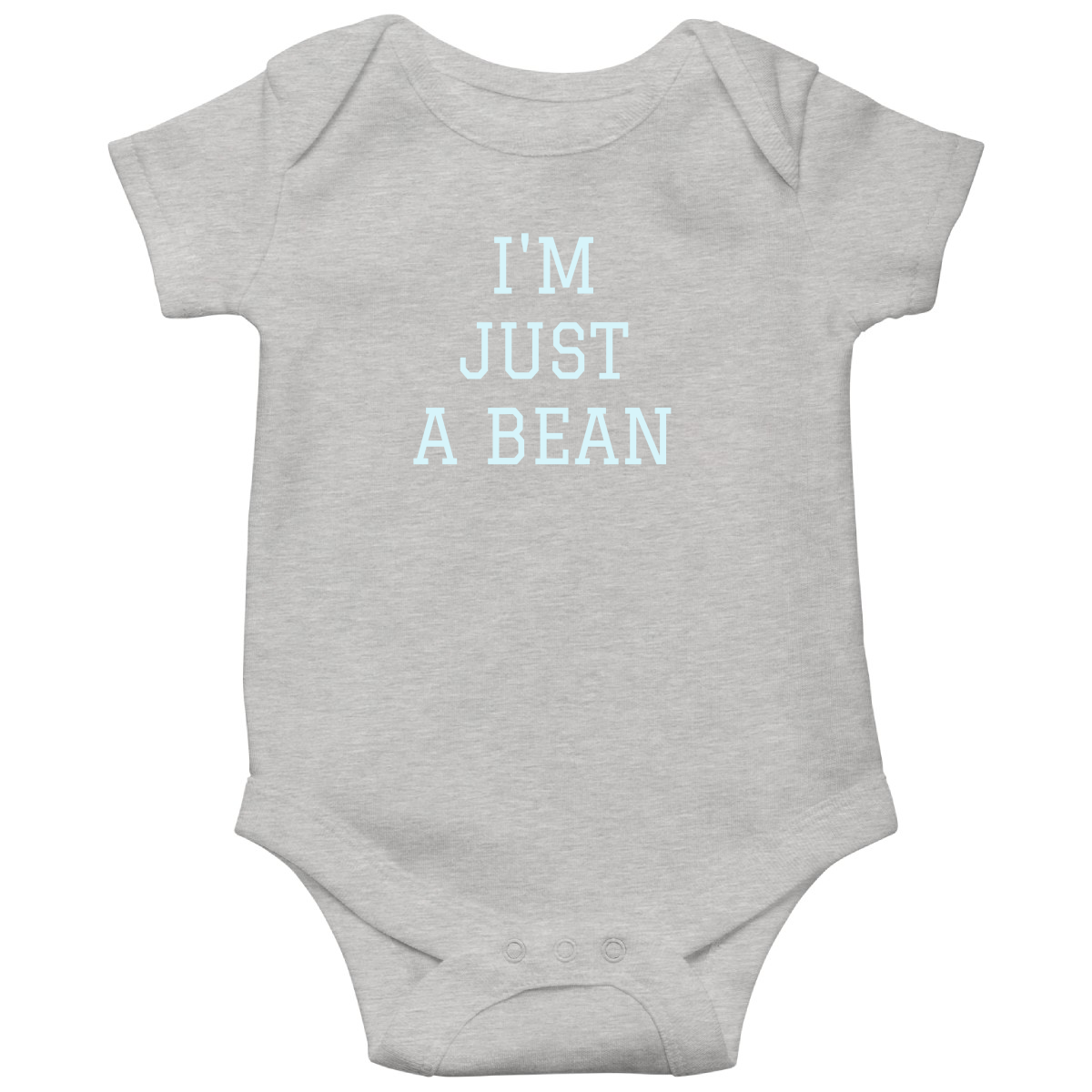 I'm Just A Bean  Baby Bodysuits | Gray