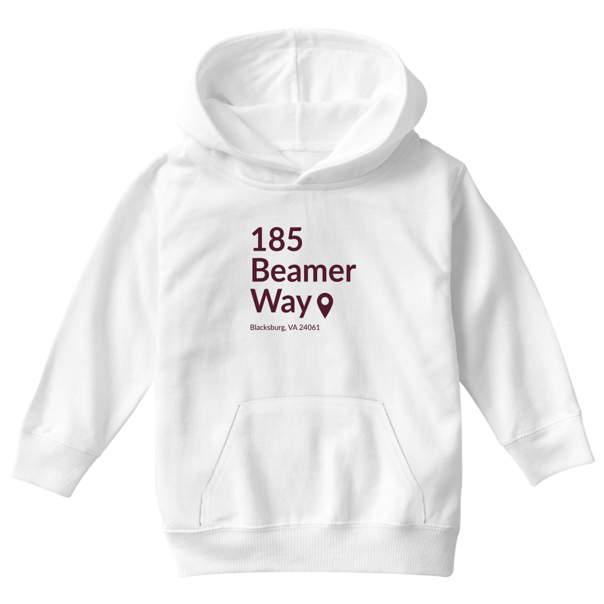 Virginia Tech Football Stadium Kids Hoodie | White
