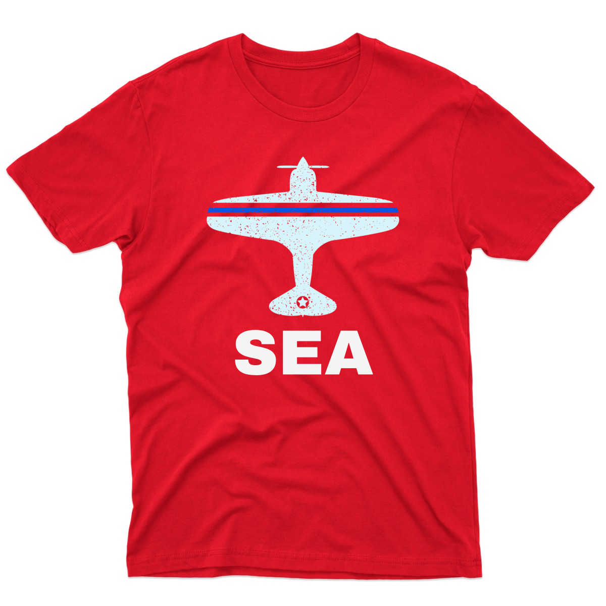 Fly Seattle SEA Airport Men's T-shirt | Red