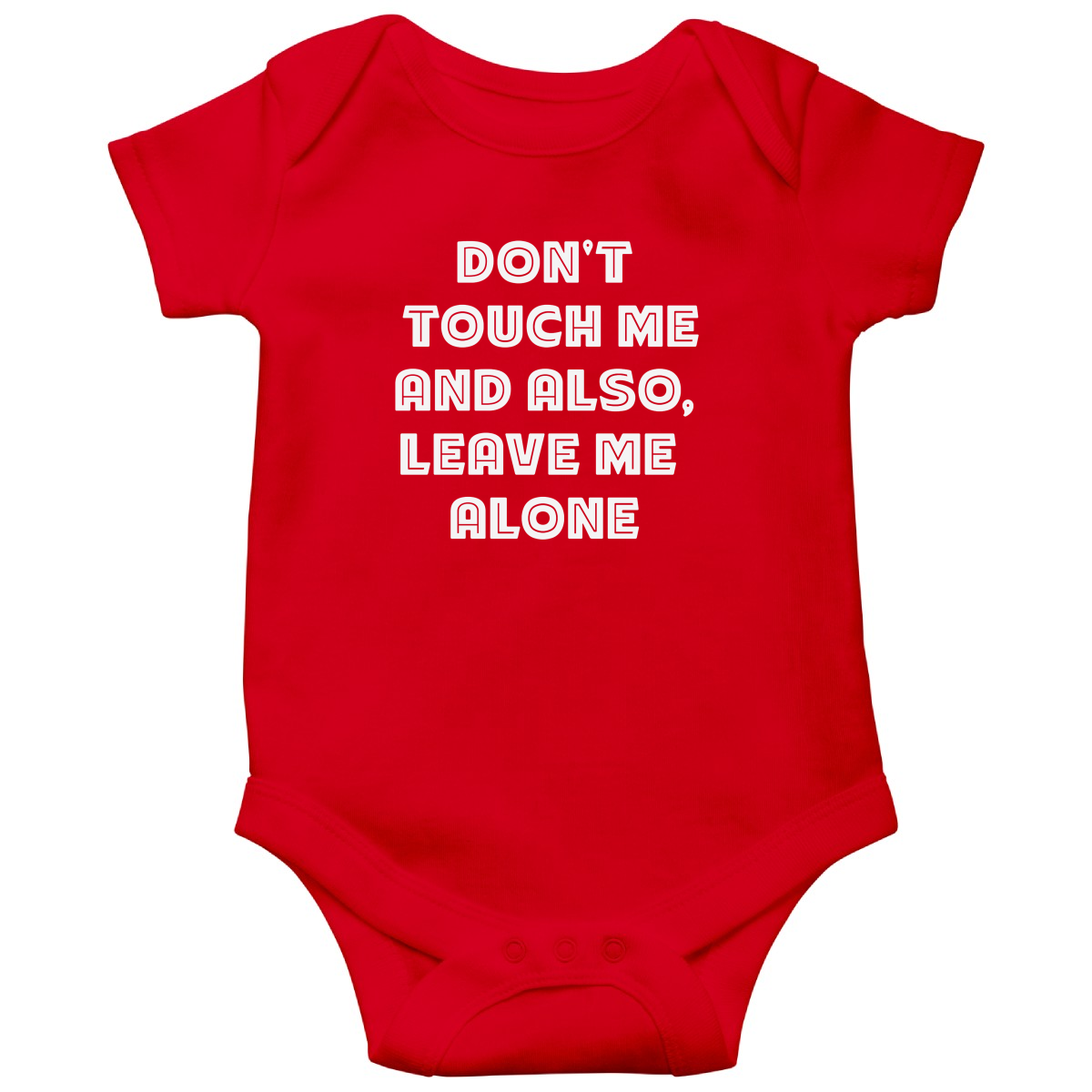 Don't Touch Me Baby Bodysuits | Red
