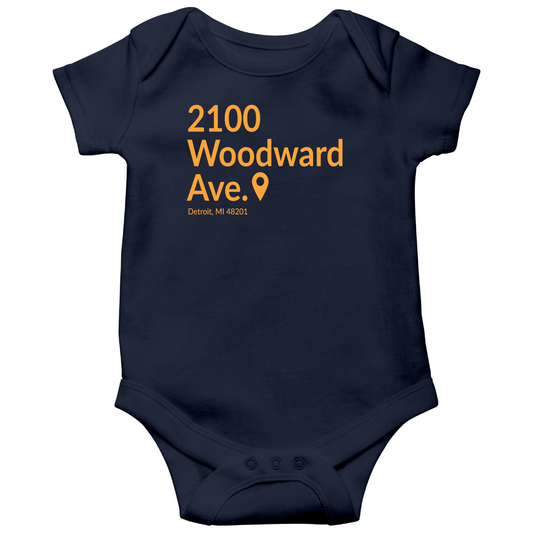 Detroit Baseball Stadium Baby Bodysuits