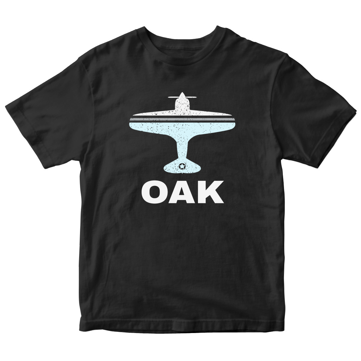 Fly Oakland OAK Airport Kids T-shirt | Black