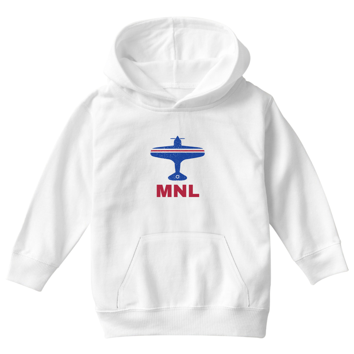Fly Manila MNL Airport Kids Hoodie | White