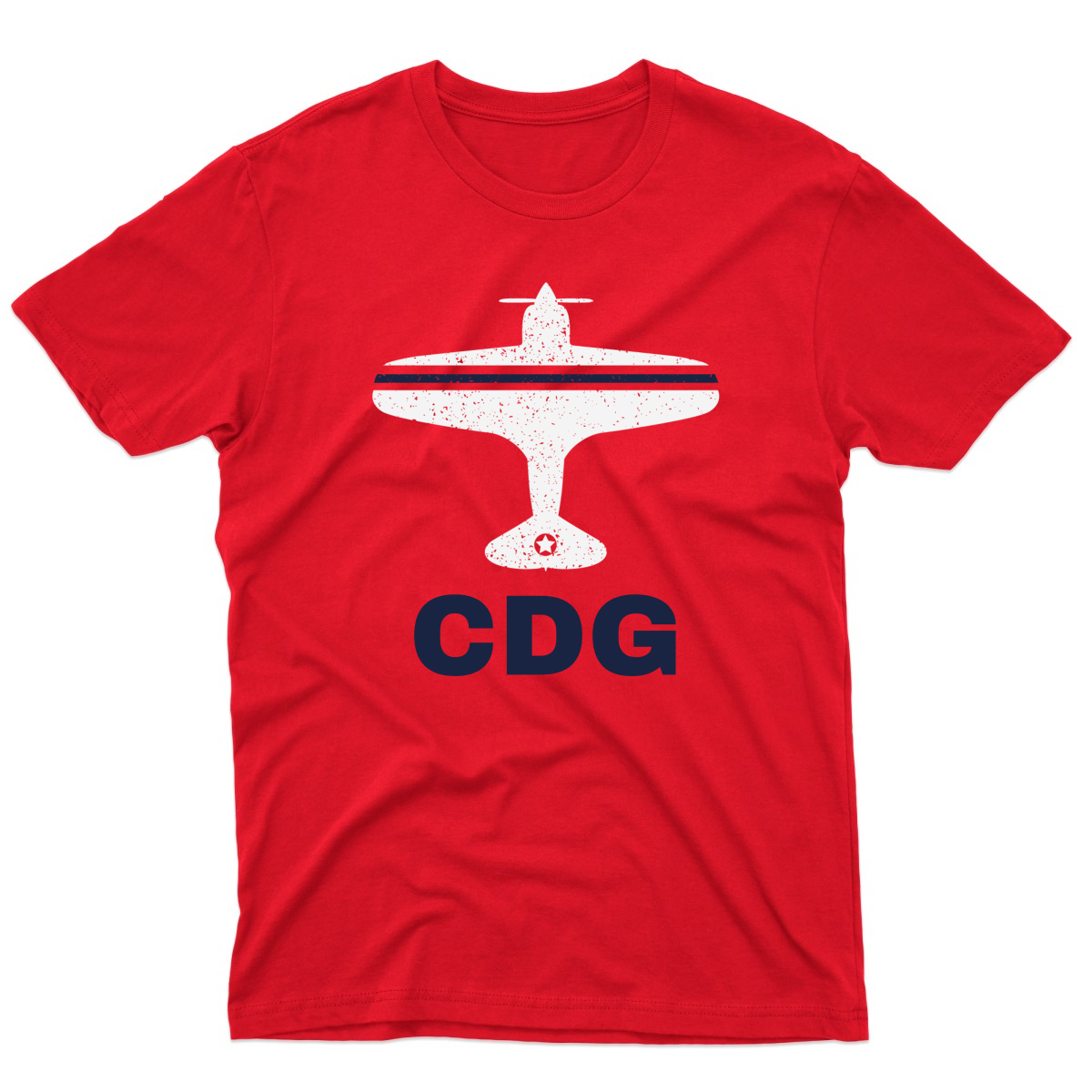 Fly Paris CDG Airport Men's T-shirt | Red
