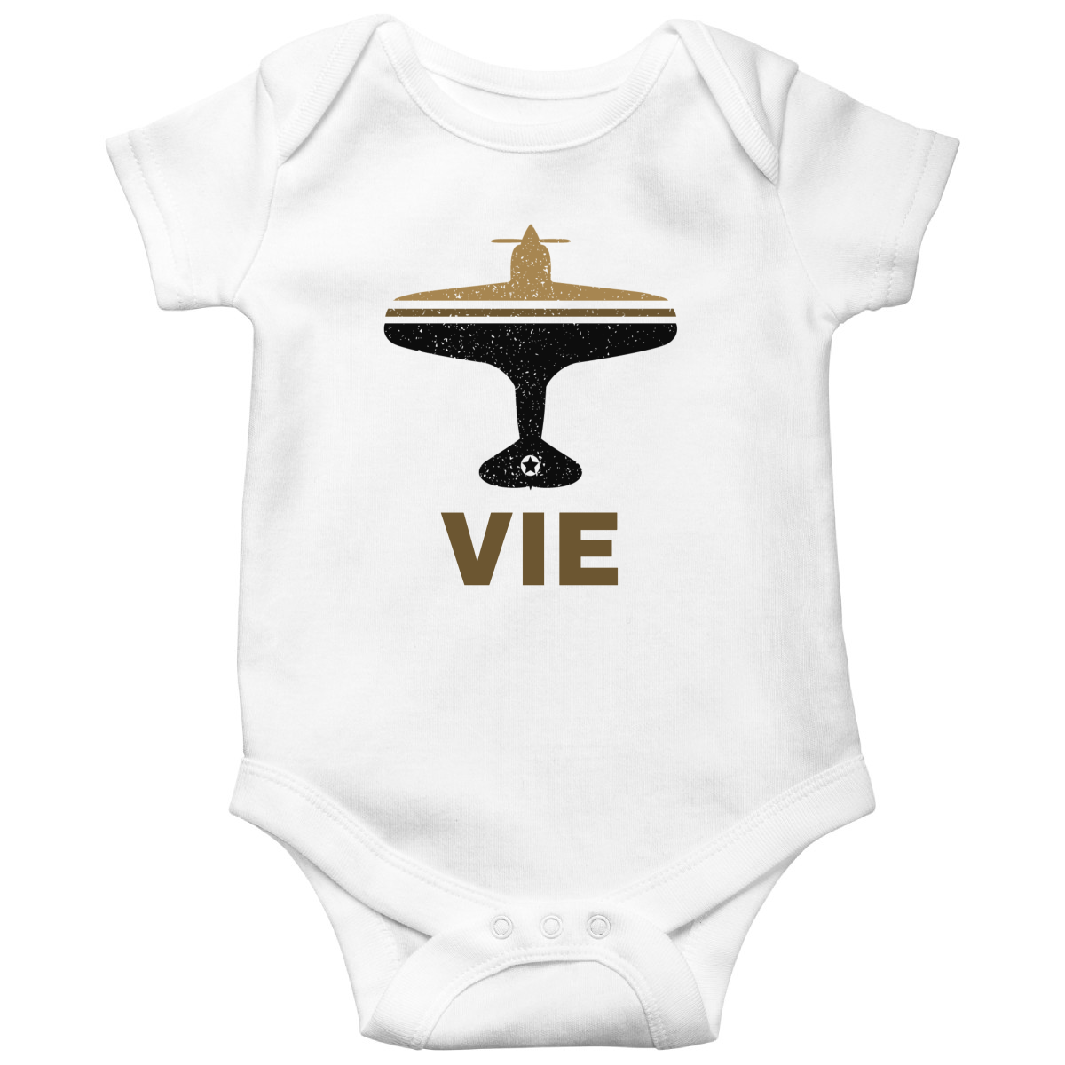 Fly Vienna VIE Airport Baby Bodysuits | White