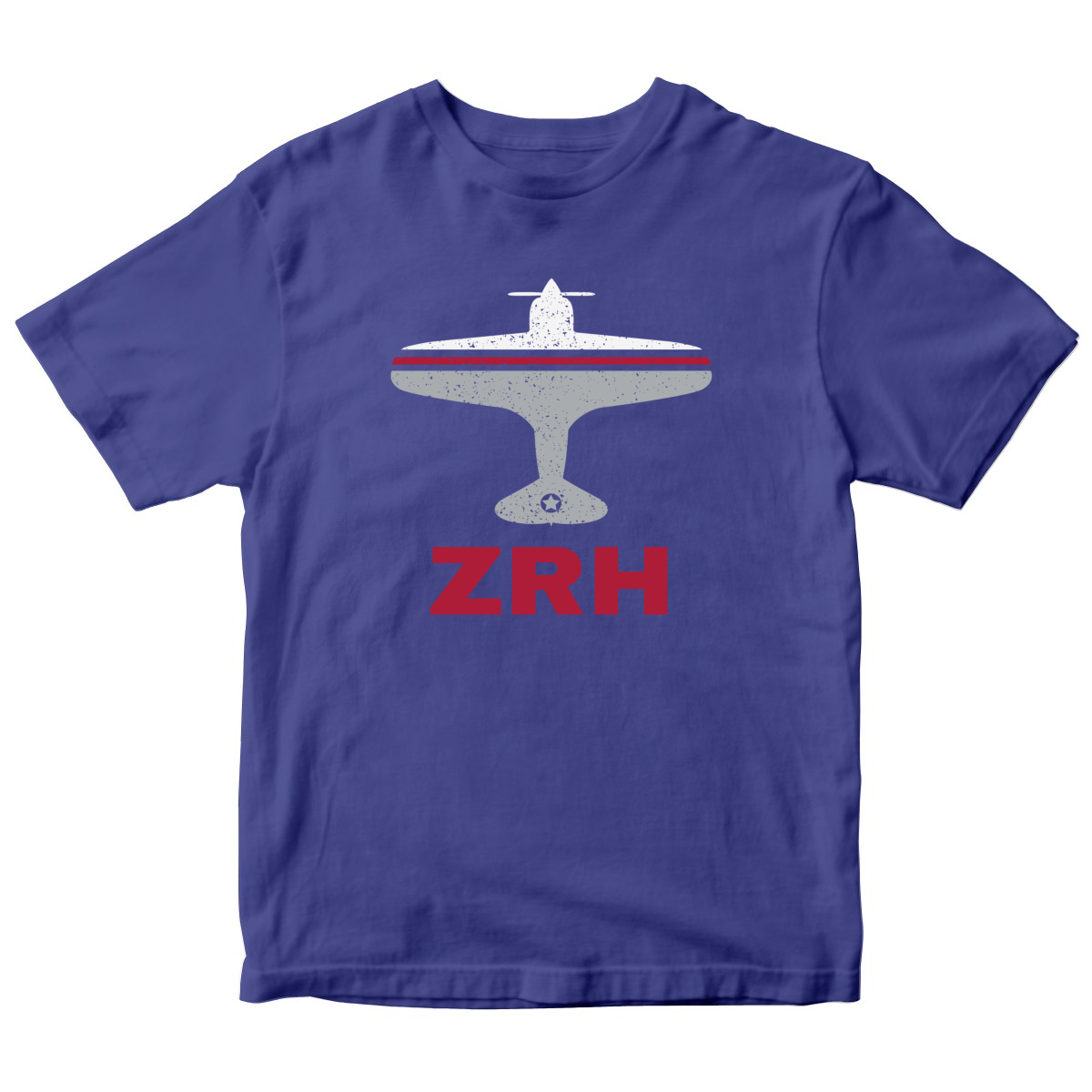 Fly Zurich ZRH Airport Kids T-shirt | Blue