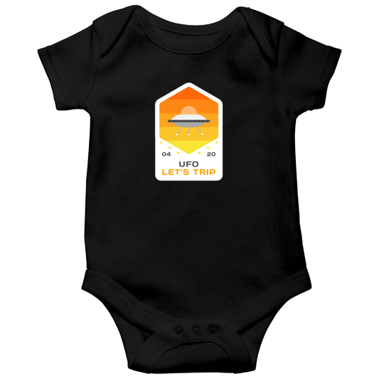 UFO Baby Bodysuits | Black