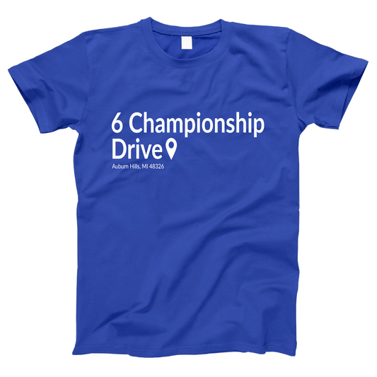 Detroit Basketball Stadium Women's T-shirt | Blue