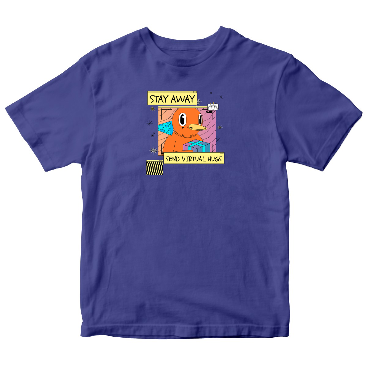Stay Away Send Virtual Hugs Toddler T-shirt | Blue