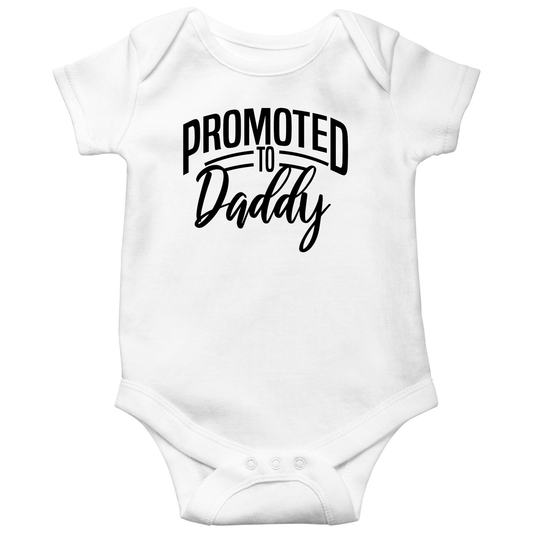 Promoted to daddy Baby Bodysuits | White
