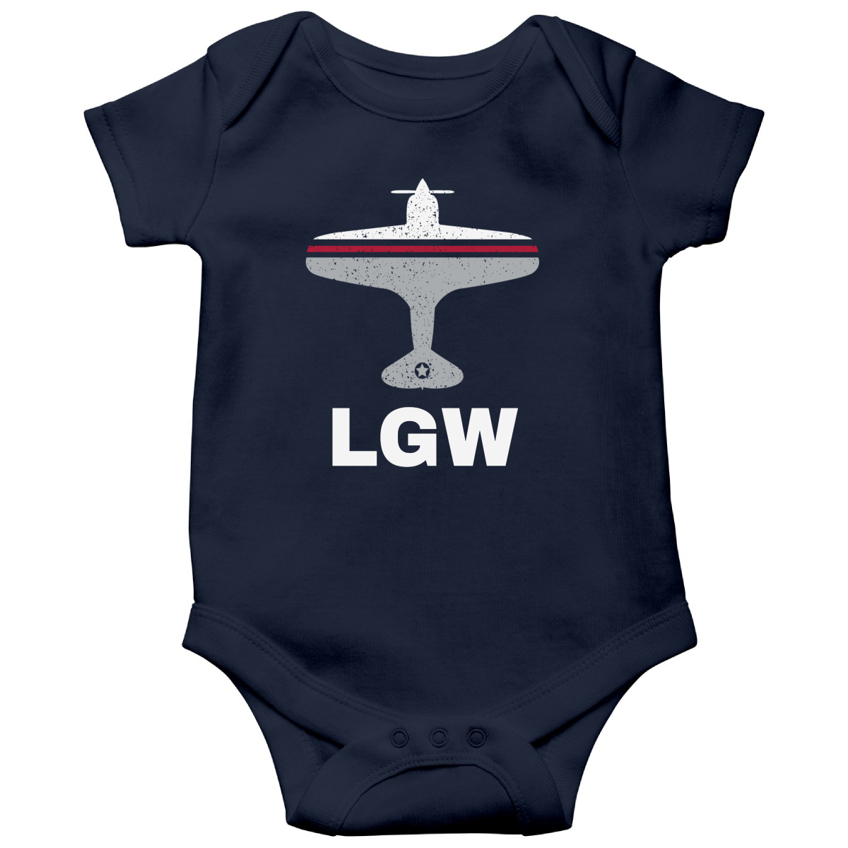 Fly London LGW Airport Baby Bodysuits | Navy