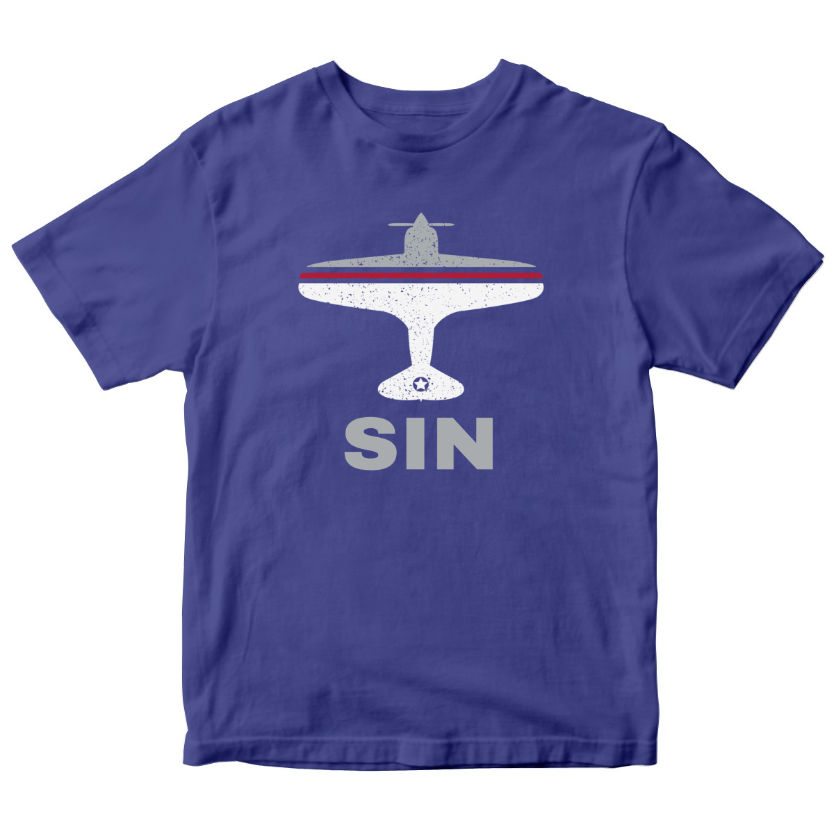 Fly Singapore SIN Airport Kids T-shirt | Blue