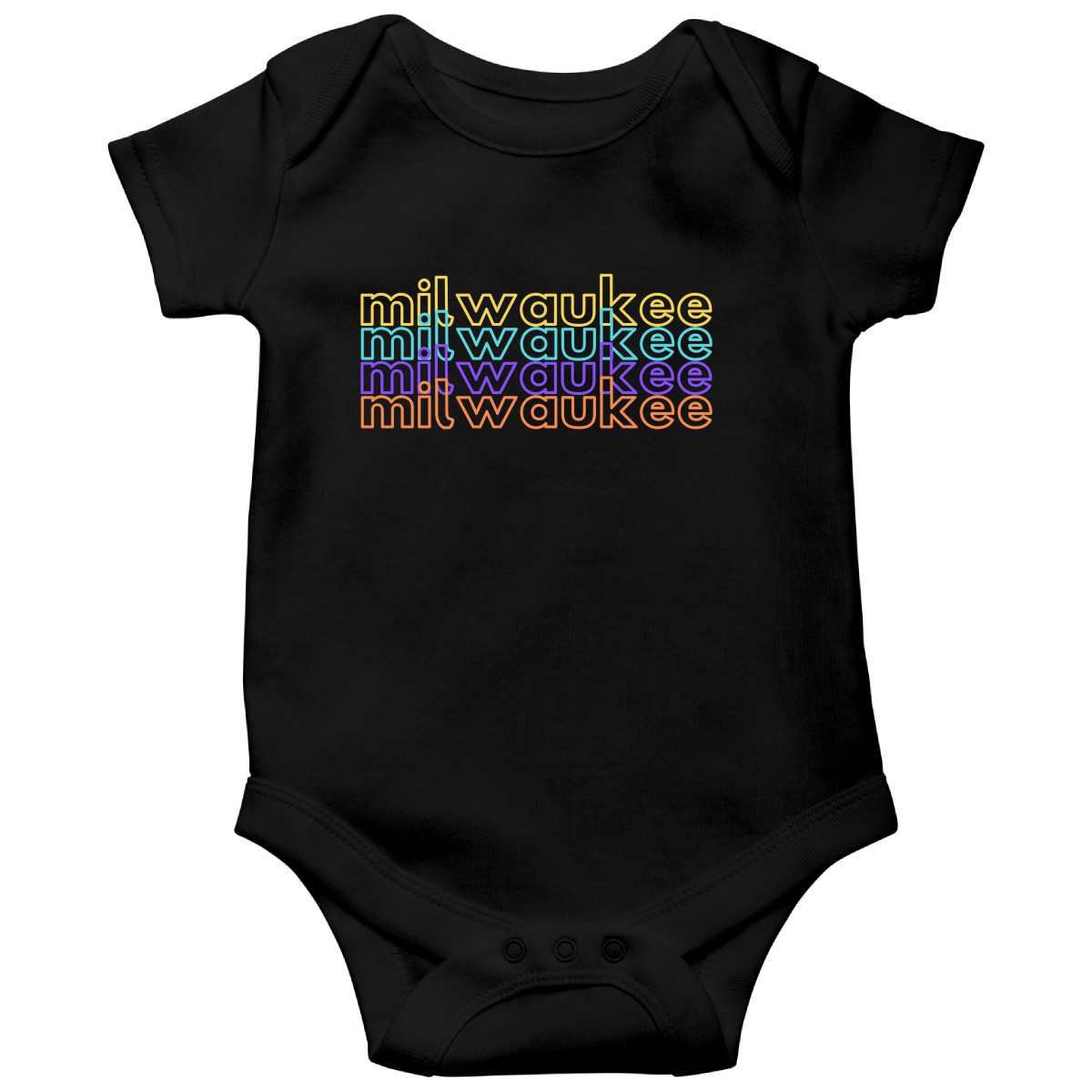 Milwaukee Baby Bodysuit | Black