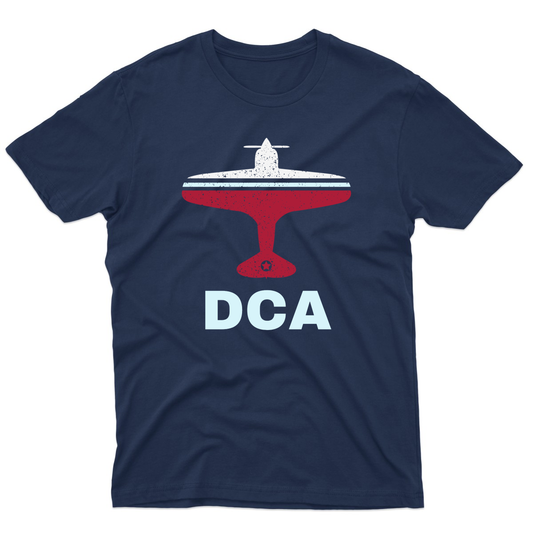 Fly Washington D.C. DCA Airport Men's T-shirt | Navy