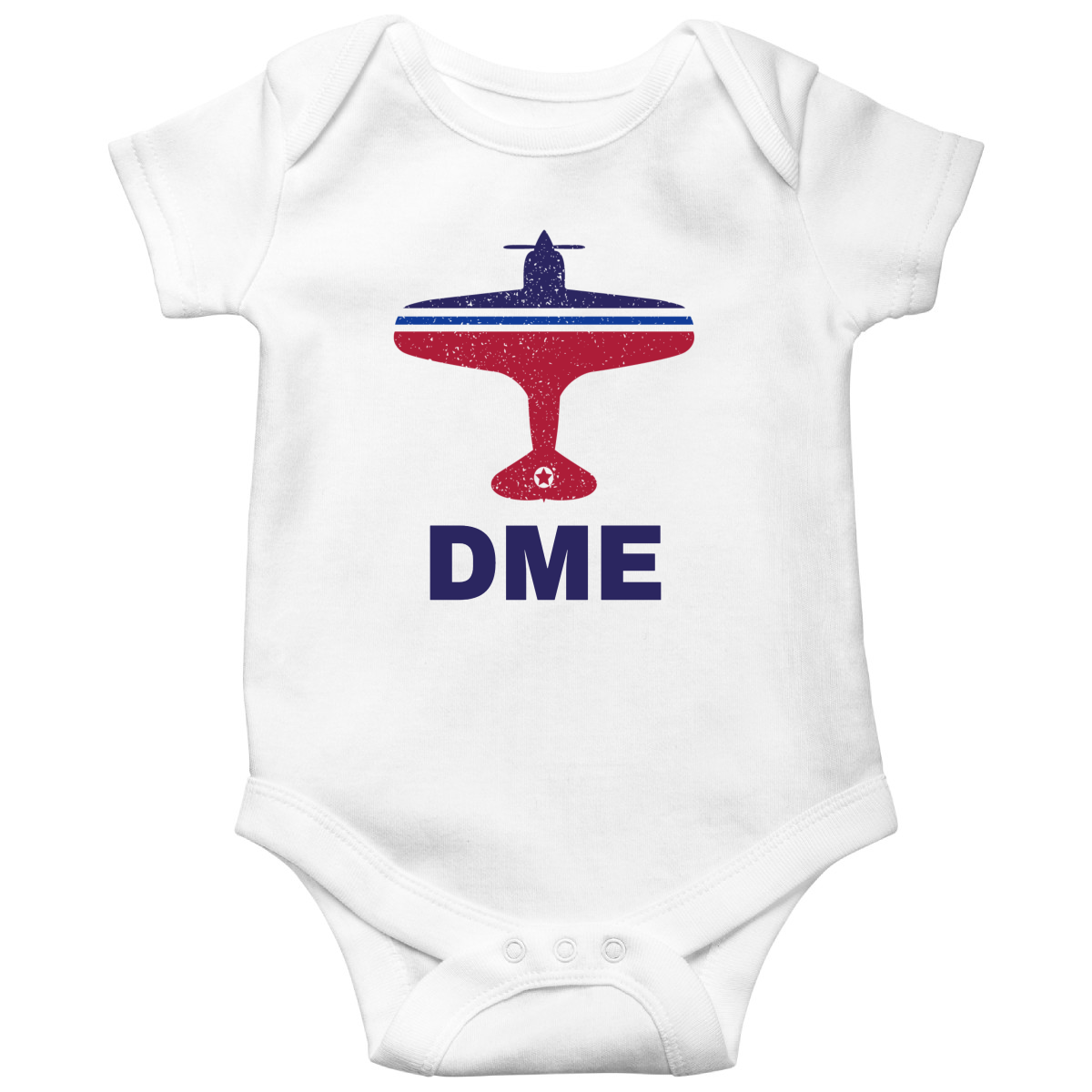 Fly Moscow DME Airport Baby Bodysuits | White
