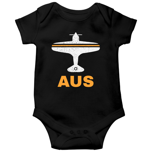 Fly Austin AUS Airport Baby Bodysuits | Black