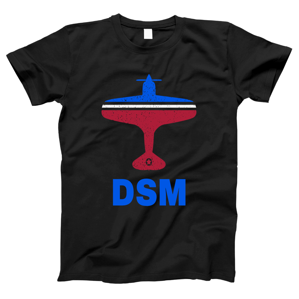 Fly Des Moines DSM Airport Women's T-shirt | Black