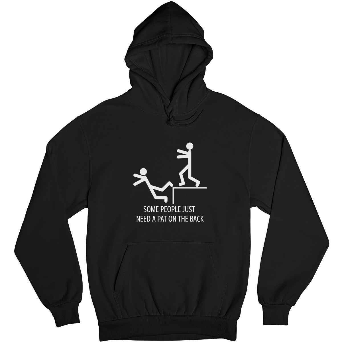 Some People Just Need A Pat On The Back Unisex Hoodie | Black